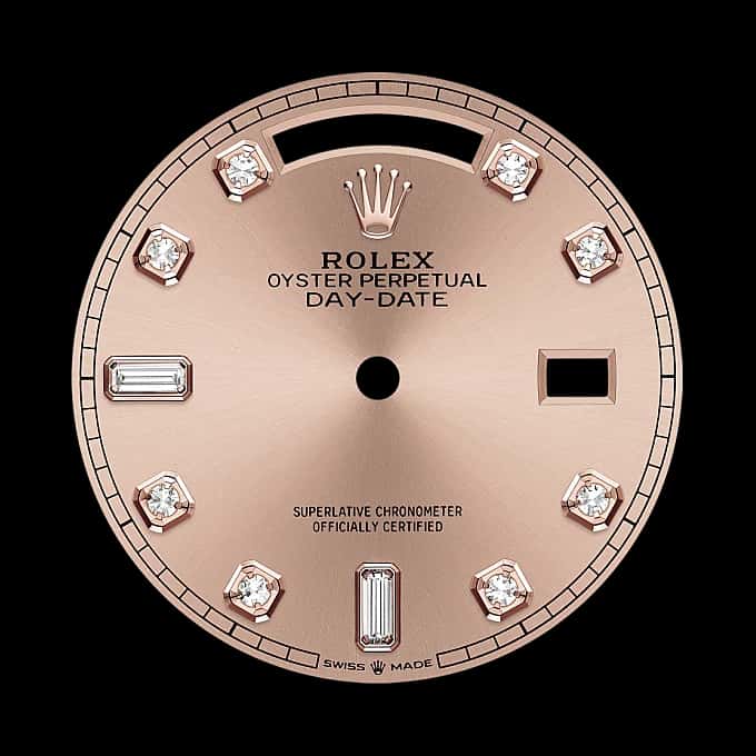 rolex Day-Date en Oro Everose de 18 quilates, M128235-0009 en Eurochronos rolex Day-Date en Oro Everose de 18 quilates, M128235-0009 en Eurochronos