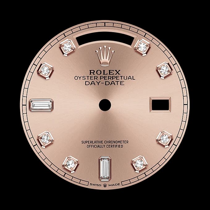 rolex Day-Date en Oro Everose de 18 quilates, M128235-0009 en Eurochronos rolex Day-Date en Oro Everose de 18 quilates, M128235-0009 en Eurochronos