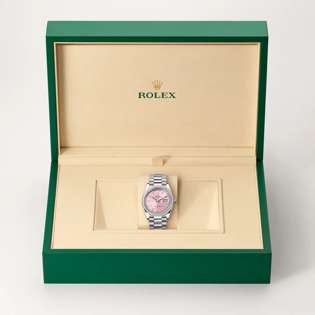 rolex Day-Date en Oro blanco de 18 quilates, M128399TBR-0029 en Eurochronos rolex Day-Date en Oro blanco de 18 quilates, M128399TBR-0029 en Eurochronos