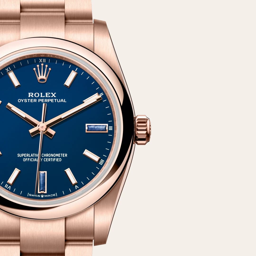 rolex Oyster Perpetual en Oro Everose de 18 quilates, M124205-0002 en Eurochronos rolex Oyster Perpetual en Oro Everose de 18 quilates, M124205-0002 en Eurochronos
