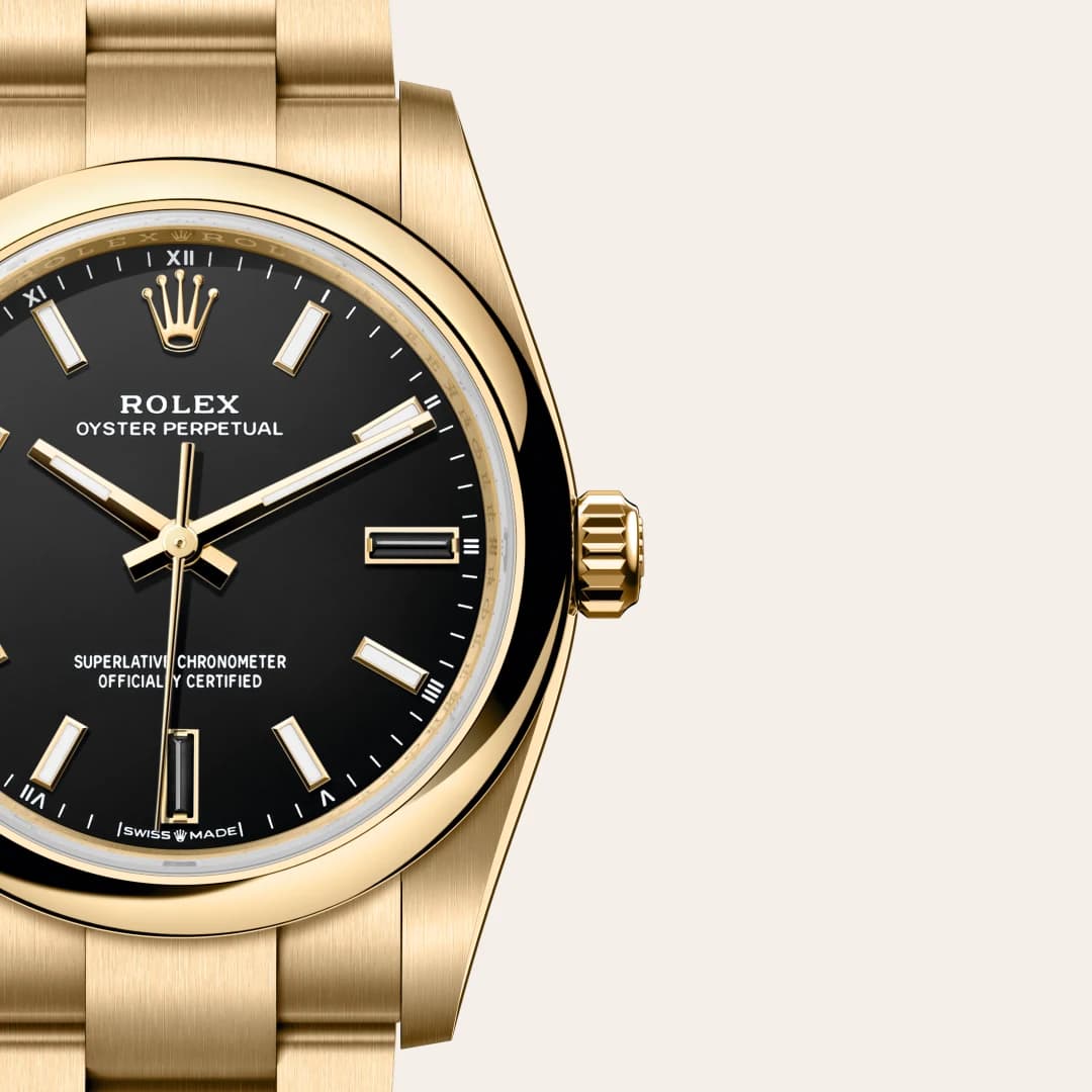 rolex Oyster Perpetual en oro amarillo de 18 quilates, M124208-0001 en Eurochronos rolex Oyster Perpetual en oro amarillo de 18 quilates, M124208-0001 en Eurochronos