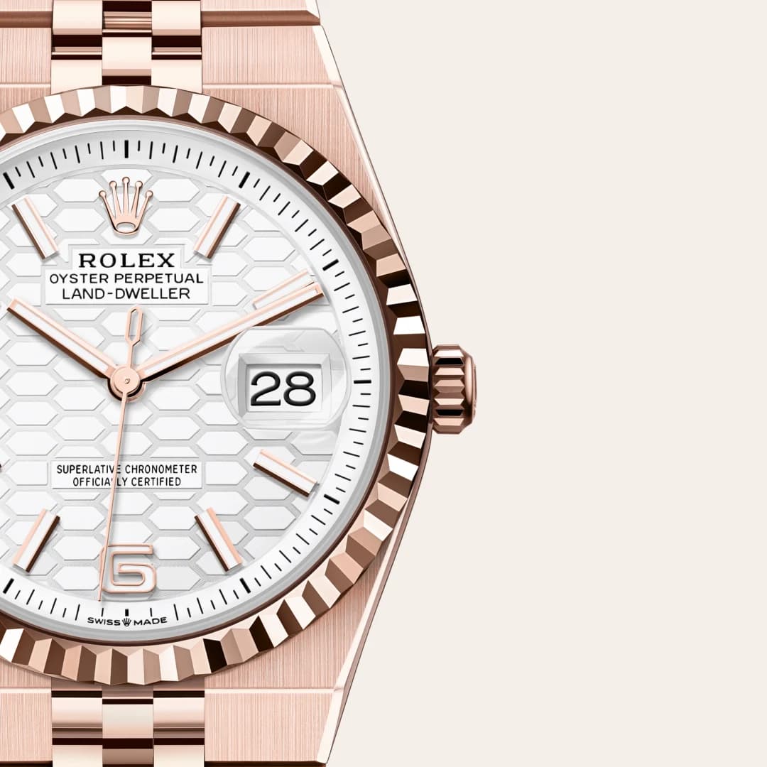 rolex Land-Dweller en Oro Everose de 18 quilates, M127235-0001 en Eurochronos rolex Land-Dweller en Oro Everose de 18 quilates, M127235-0001 en Eurochronos