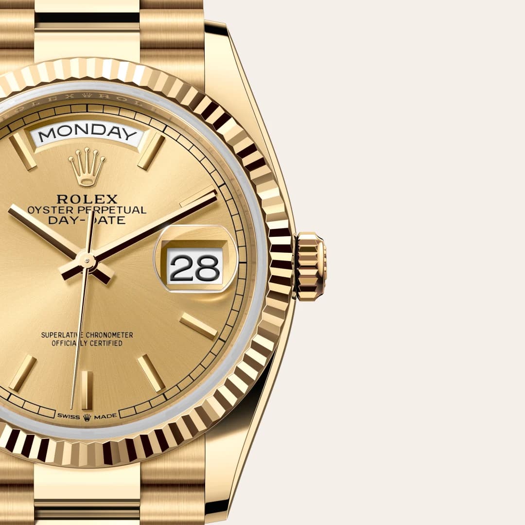 rolex Day-Date en oro amarillo de 18 quilates, M128238-0045 en Eurochronos rolex Day-Date en oro amarillo de 18 quilates, M128238-0045 en Eurochronos