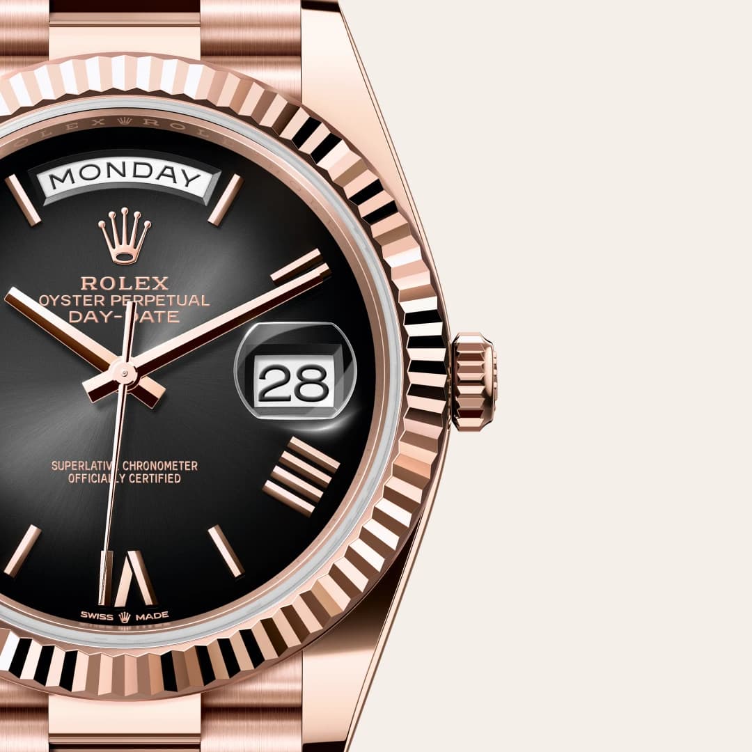 rolex Day-Date en Oro Everose de 18 quilates, M228235-0055 en Eurochronos rolex Day-Date en Oro Everose de 18 quilates, M228235-0055 en Eurochronos