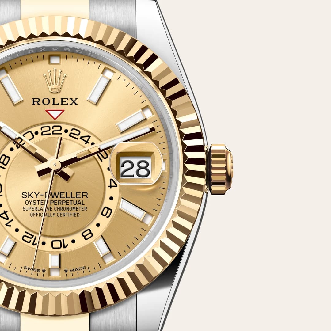 rolex Sky-Dweller en Rolesor amarillo —combinación de acero Oystersteel y oro amarillo, M336933-0001 en Eurochronos rolex Sky-Dweller en Rolesor amarillo —combinación de acero Oystersteel y oro amarillo, M336933-0001 en Eurochronos