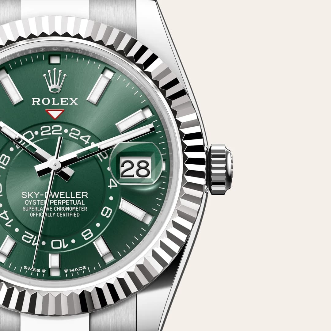 rolex Sky-Dweller en Rolesor blanco —combinación de acero Oystersteel y oro blanco, M336934-0001 en Eurochronos rolex Sky-Dweller en Rolesor blanco —combinación de acero Oystersteel y oro blanco, M336934-0001 en Eurochronos