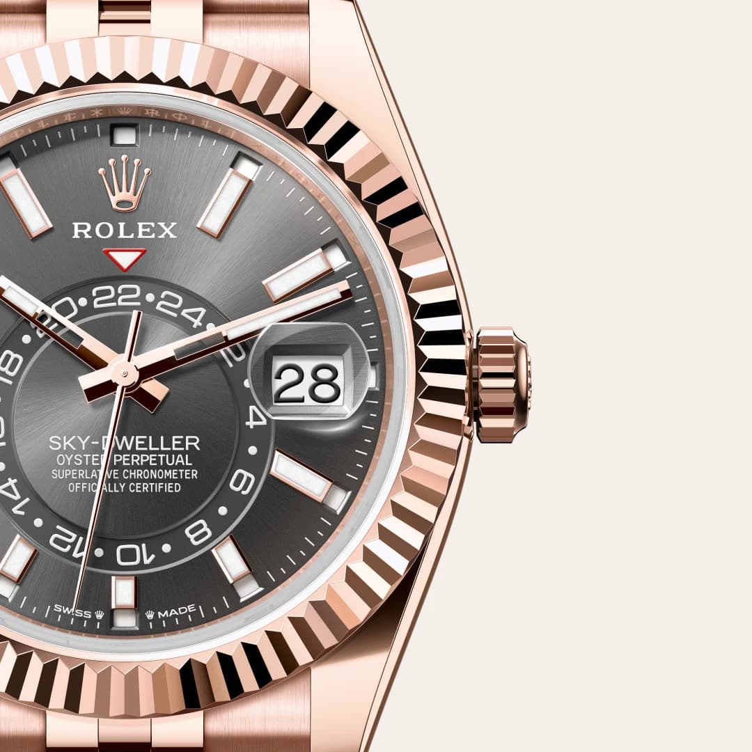 rolex Sky-Dweller en Oro Everose de 18 quilates, M336935-0008 en Eurochronos rolex Sky-Dweller en Oro Everose de 18 quilates, M336935-0008 en Eurochronos