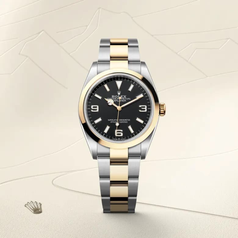 rolex Explorer en Rolesor amarillo —combinación de acero Oystersteel y oro amarillo, M124273-0001 en Eurochronos rolex Explorer en Rolesor amarillo —combinación de acero Oystersteel y oro amarillo, M124273-0001 en Eurochronos