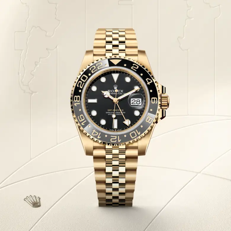 rolex GMT-Master II en oro amarillo de 18 quilates, M126718GRNR-0001 en Eurochronos rolex GMT-Master II en oro amarillo de 18 quilates, M126718GRNR-0001 en Eurochronos