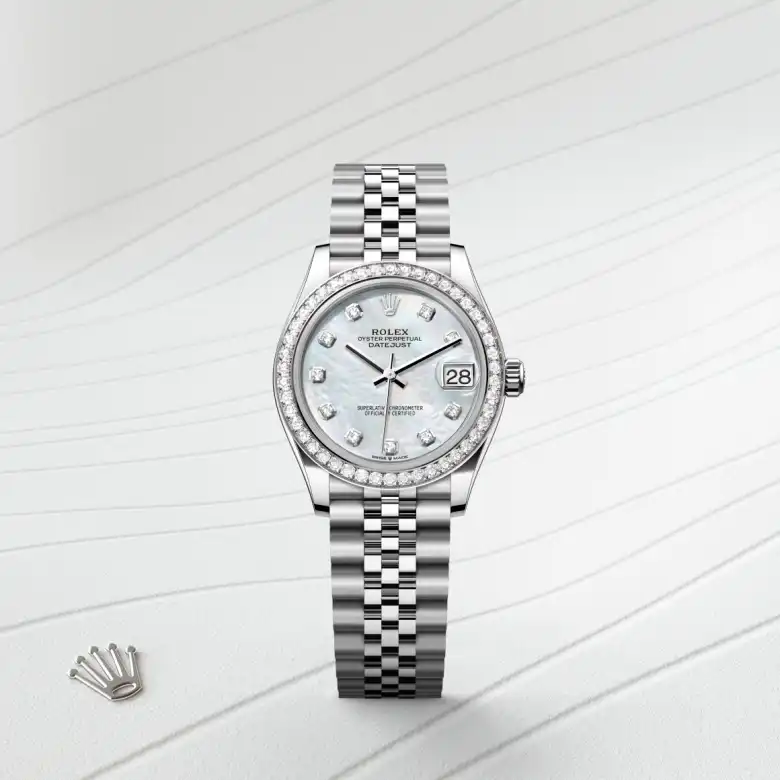 rolex Datejust en Rolesor blanco —combinación de acero Oystersteel y oro blanco, M278384RBR-0008 en Eurochronos rolex Datejust en Rolesor blanco —combinación de acero Oystersteel y oro blanco, M278384RBR-0008 en Eurochronos