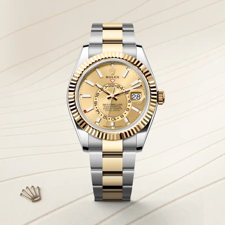 rolex Sky-Dweller en Rolesor amarillo —combinación de acero Oystersteel y oro amarillo, M336933-0001 en Eurochronos rolex Sky-Dweller en Rolesor amarillo —combinación de acero Oystersteel y oro amarillo, M336933-0001 en Eurochronos
