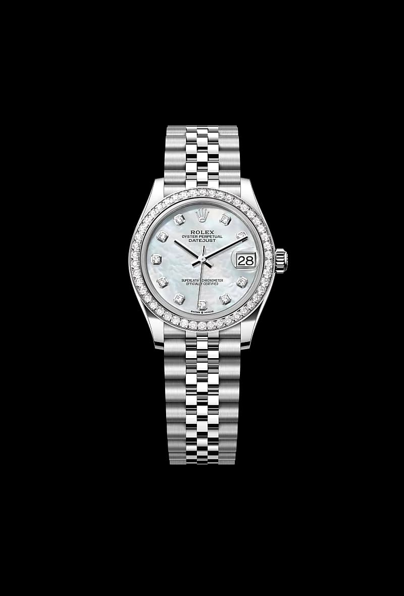 rolex Datejust en Rolesor blanco —combinación de acero Oystersteel y oro blanco, M278384RBR-0008 en Eurochronos rolex Datejust en Rolesor blanco —combinación de acero Oystersteel y oro blanco, M278384RBR-0008 en Eurochronos
